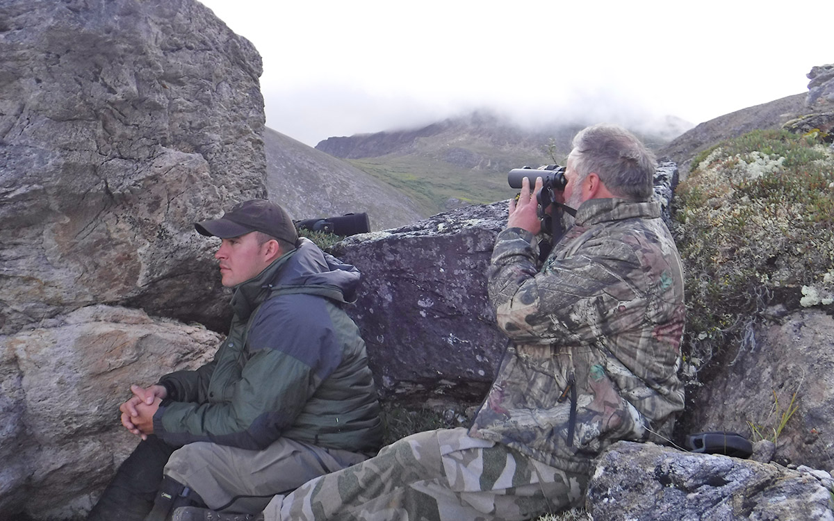 Pinned down! Jordan Wallace and Dave Leonard hunkered down, hoping some rams move into a better position before it gets dark. Pinned down! Jordan Wallace and Dave Leonard hunkered down, hoping some rams move into a better position before it gets dark.