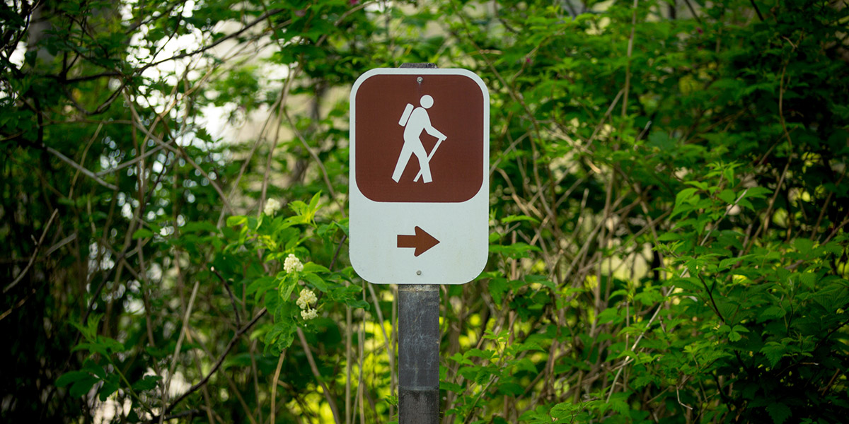 Image of a trailhead sign on public lands in Montana Image of a trailhead sign on public lands in Montana