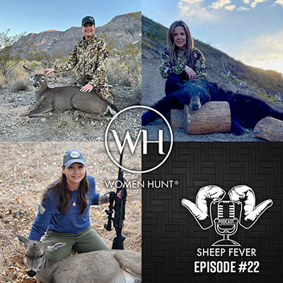 Collage of women hunting 