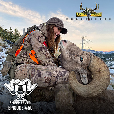 Jana Waller Bair with a bighorn sheep