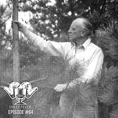 Aldo Leopold looking at a tree