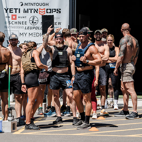 Group of mountain tough athletes