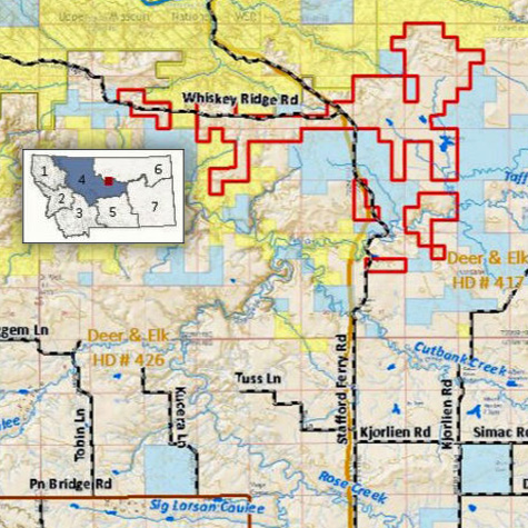 Map of Stafford-Ferry Conservation Easement