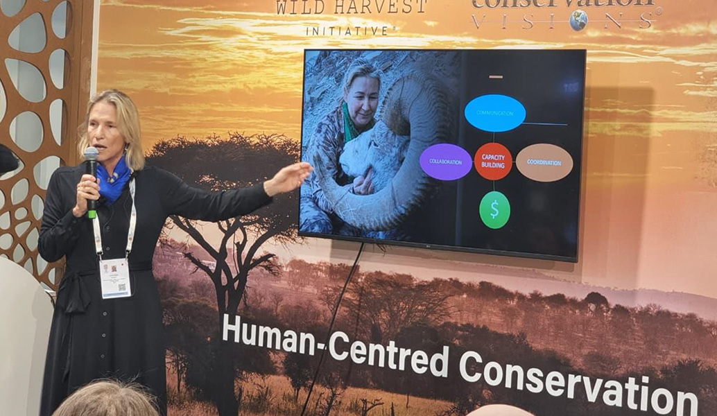 Dr. Peregrine Woff presenting at the IUCN World Conservation Congress.