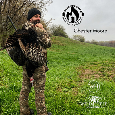 Chester Moore with a turkey