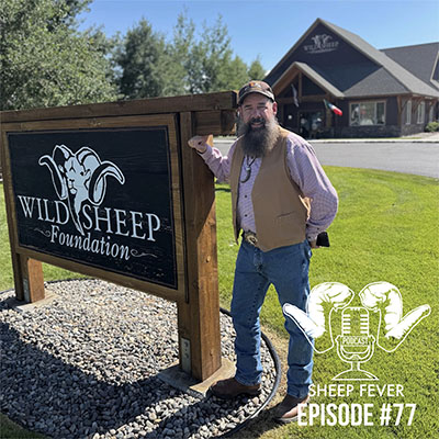 Sheep Fever Podcast guest Dan Gates in front of the WSF HQ