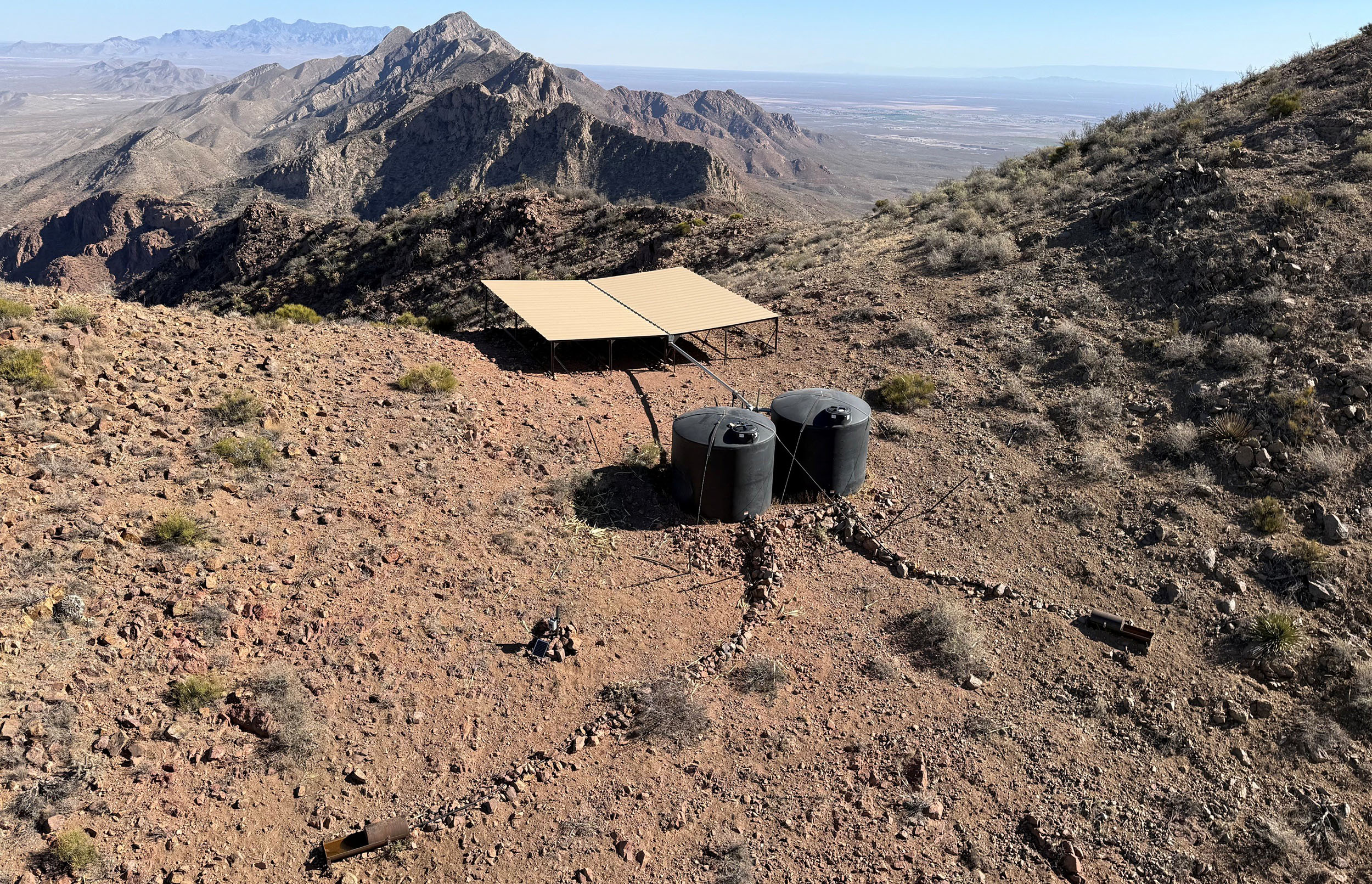 Guzzler in the North Franklin Mountains State Park Texas
