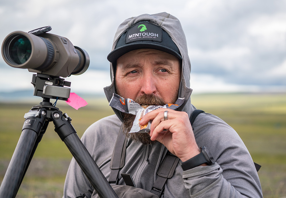 Smart snacking while hunting at high elevation
