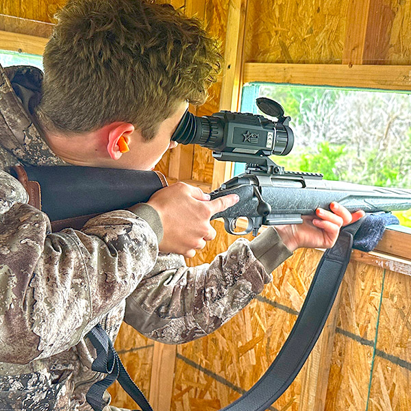 Youth hunter in stand