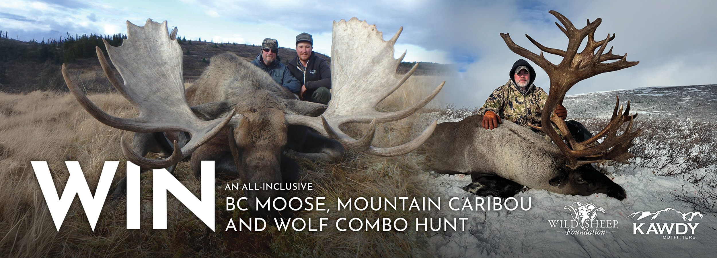 Successful moose hunters