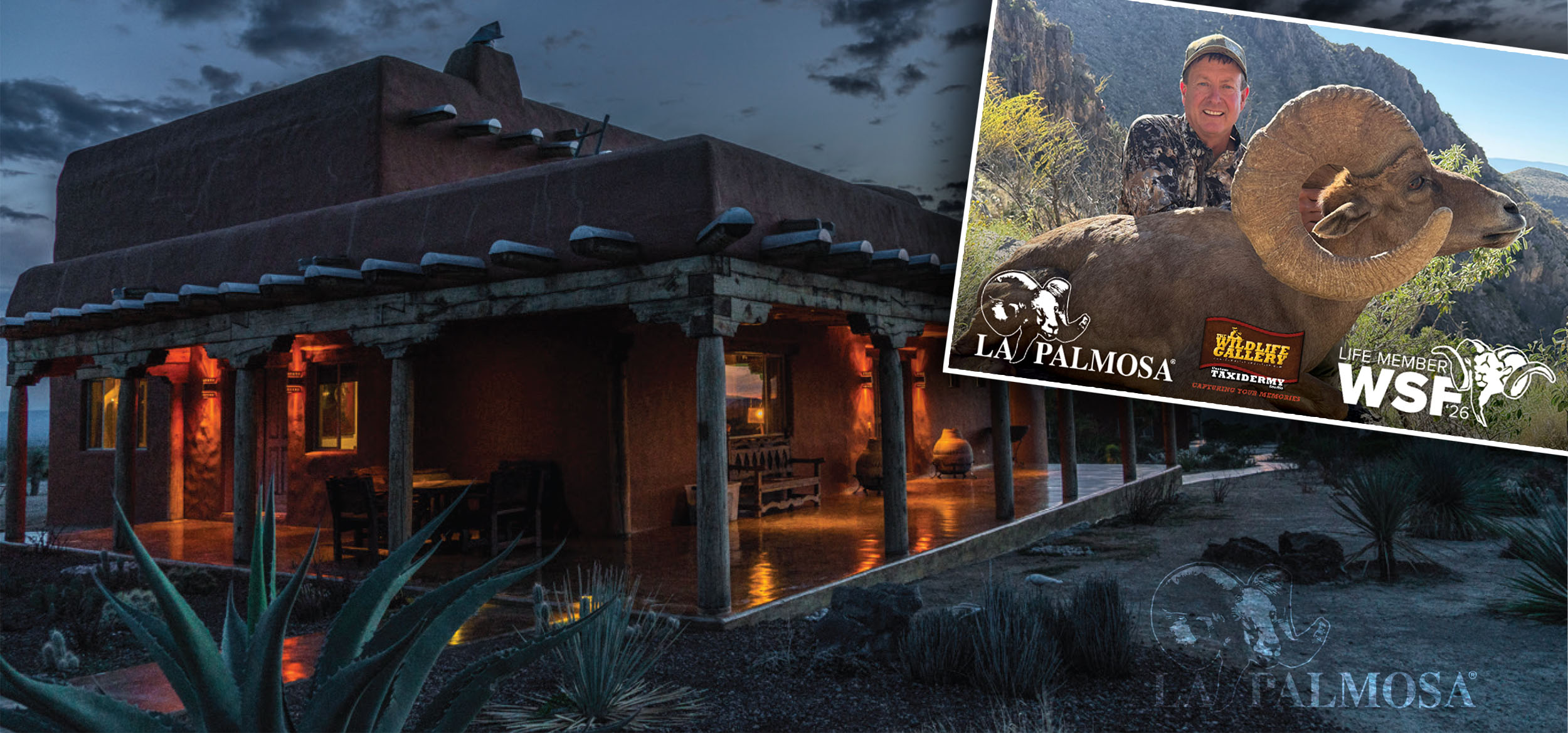 La Palmosa Ranch at dusk