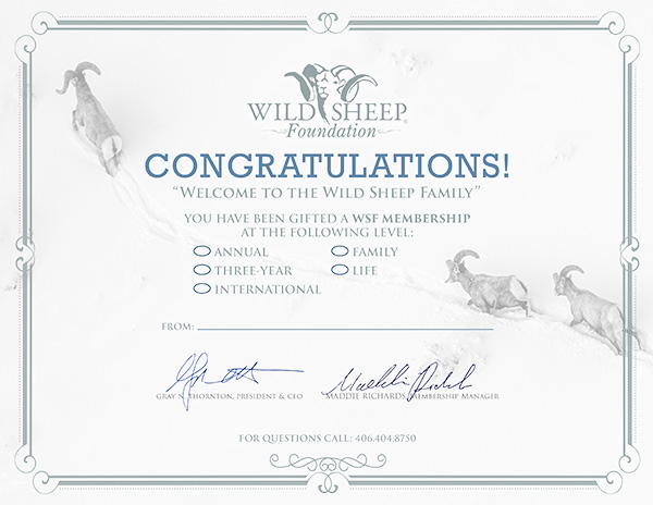 Member gift certificate